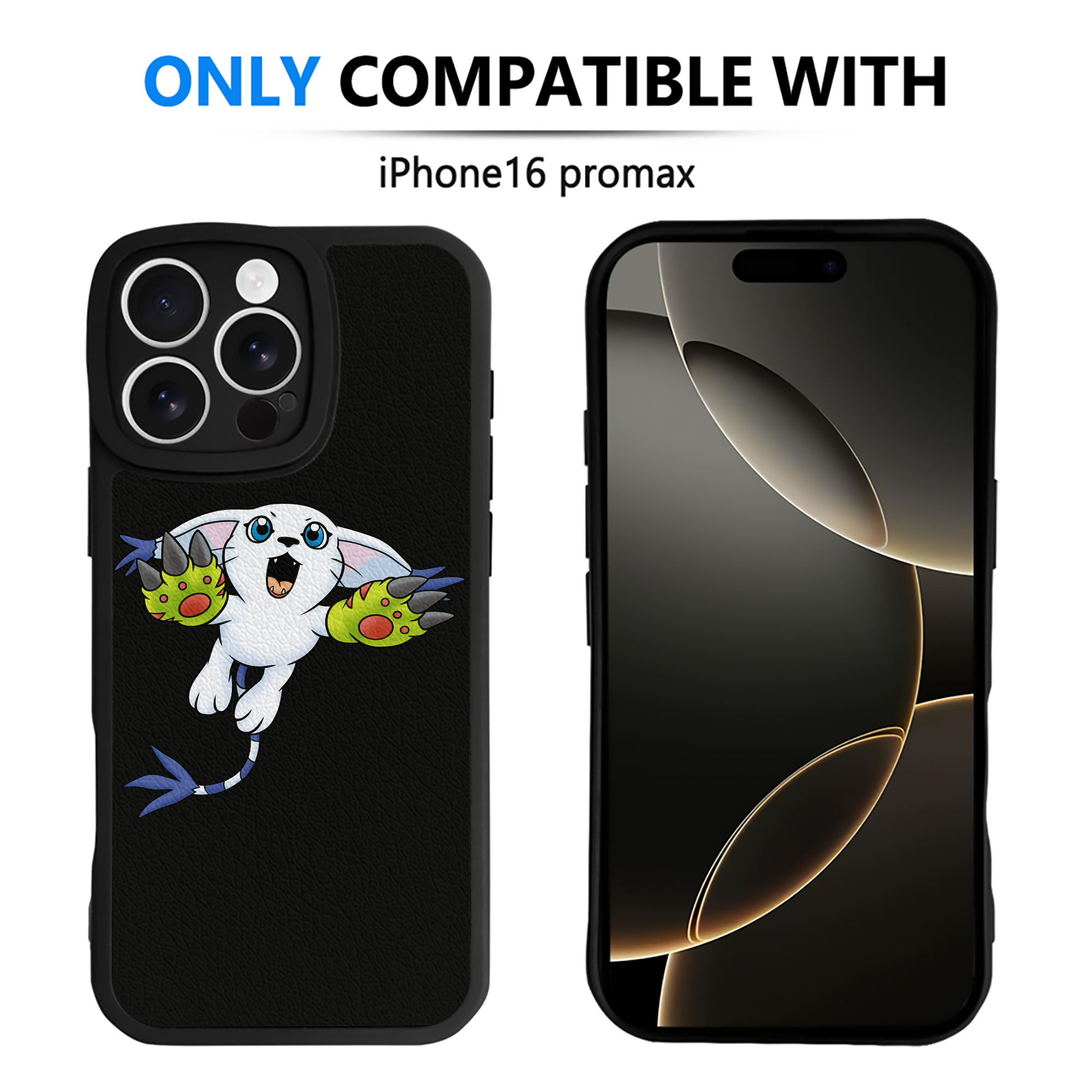 （画像用） Digimon デジタルモンスター/デジモン 【iPhone 16シリーズ対応】シリコンスマホケース（レザー調） 材質：シリコン